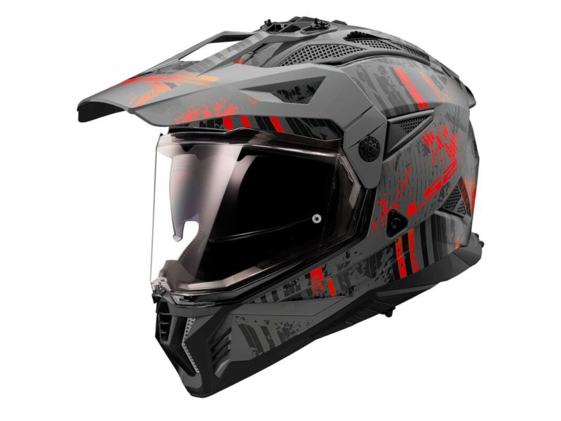 KASK LS2 MX702 PIONEER II CRAZY BLACK RED 3XL