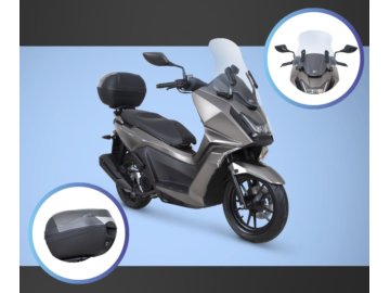 KYMCO SKYTOWN 125 CBS + KUFER I SZYBA CZARNY 01575
