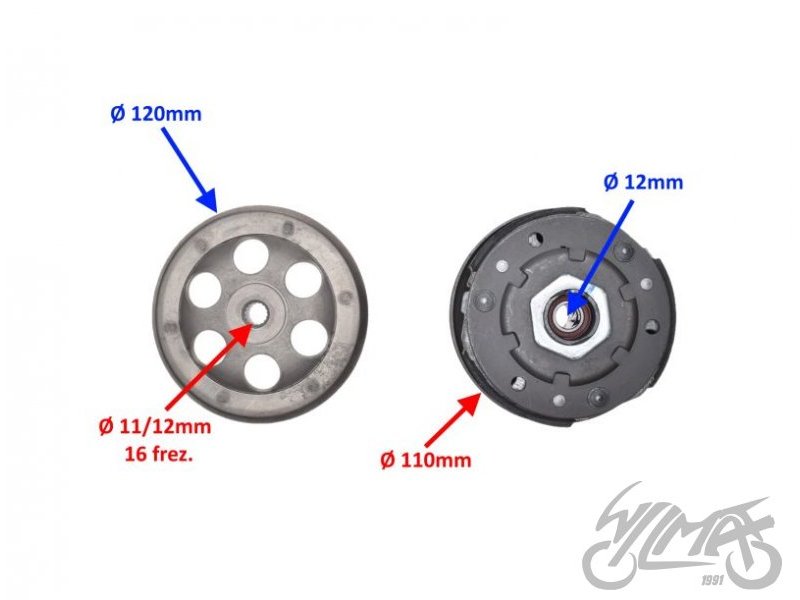 SPRZEGLO KEEWAY 2T ZB0101B 112MM DZWON ROY00039