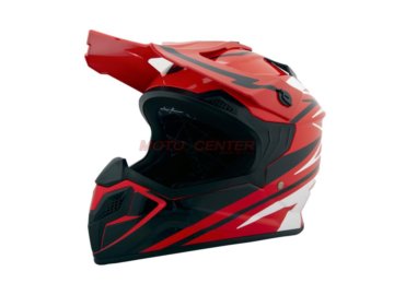 KASK CROSS BLEXX JUNIOR MD-911 CZERWONO-CZARNY L
