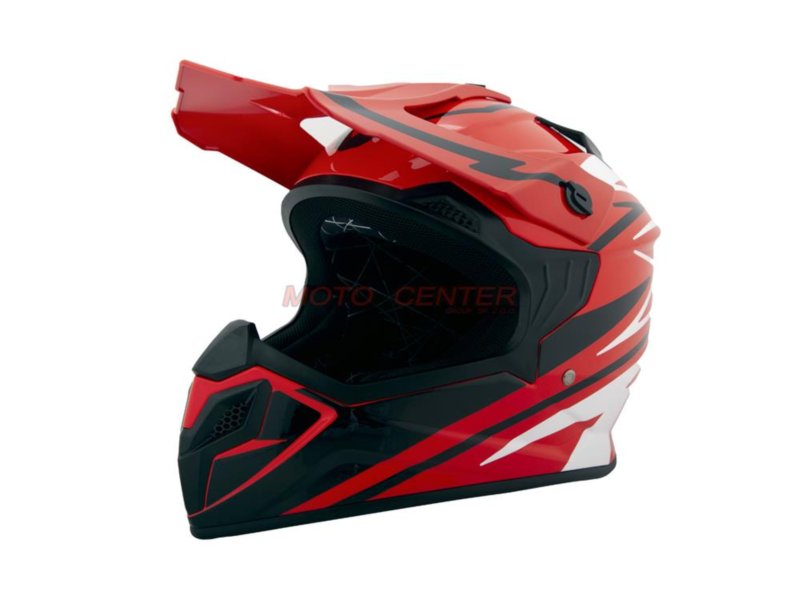 KASK CROSS BLEXX JUNIOR MD-911 CZERWONO-CZARNY L