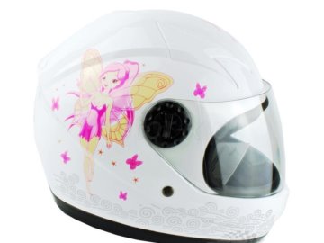 KASK DZIECIECY MD-E506 BIALY WROZKA INTEGRALNY