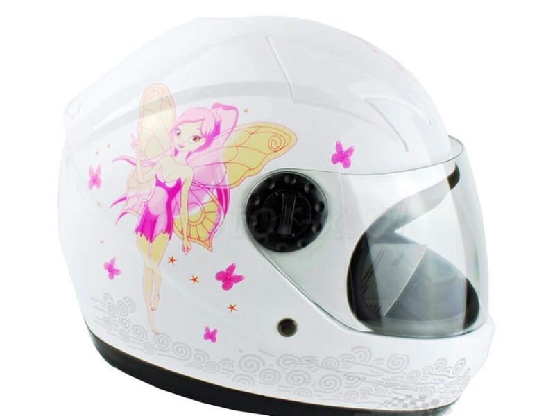 KASK DZIECIECY MD-E506 BIALY WROZKA INTEGRALNY