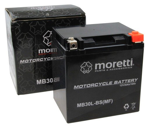 AKUMULATOR MORETTI YB30L-BS  YTX30L-BS