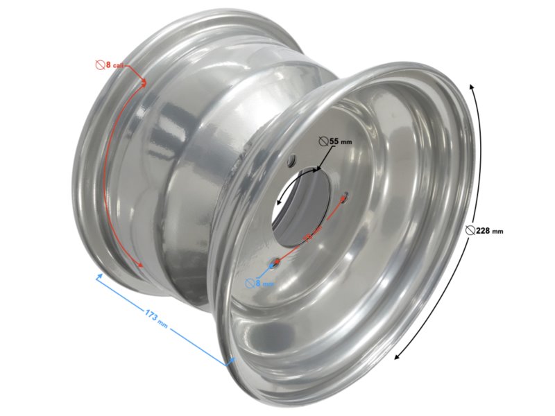 FELGA TYL 8X7 3 OTOWORY ATV 5905220840830