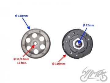 SPRZEGLO KEEWAY 2T ZB0101B 112MM DZWON ROY00039