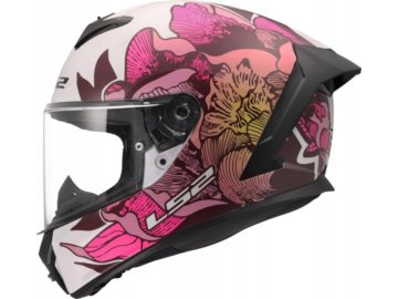 KASK LS2 FF820 RAPID III POPPIES II WHITE PINK S