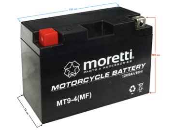 AKUMULATOR MORETTI YT9-4 YT9B-BS 12V