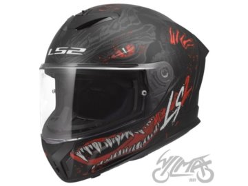 KASK LS2 FF820 RAPID III KAIJU II BL.RED WHITE XL