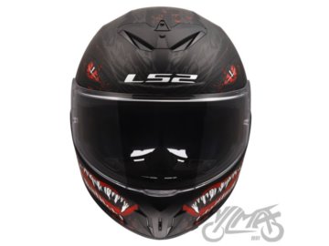 KASK LS2 FF820 RAPID III KAIJU II BL.RED WHITE XL