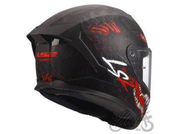 KASK LS2 FF820 RAPID III KAIJU II BL.RED WHITE XL