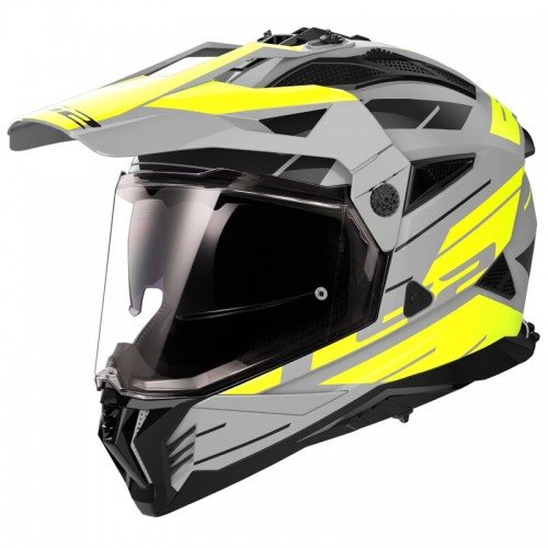 KASK LS2 MX702 PIONEER II NAMIB M. GREY  YELLOW M
