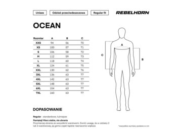 KURTKA PRZECIWDESZCZOWA REBELHORN OCEAN BLACK XXS