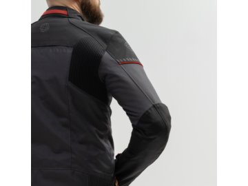 KURTKA BROGER GRID BLACK DARK GREY RED 3XL