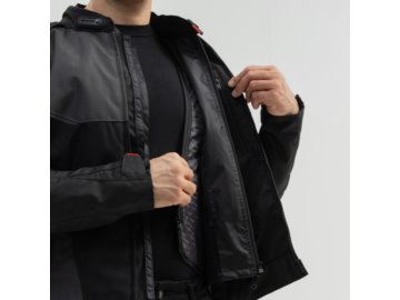 KURTKA BROGER GRID BLACK DARK GREY RED XL