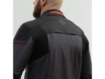 KURTKA BROGER GRID BLACK DARK GREY RED XL