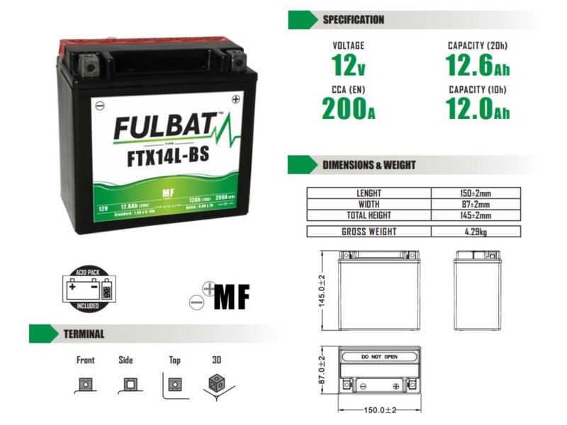 AKUMULATOR FULBAT YTX14L-BS