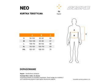 KURTKA OZONE NEO BLACK FLUO YELLOW M