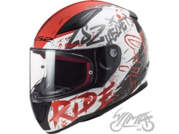 KASK LS2 FF353 RAPID NAUGHTY WHITE RED XL