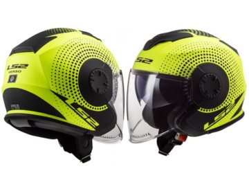 KASK LS2 OF570 VERSO SPIN MATT H-V YELLOW XL