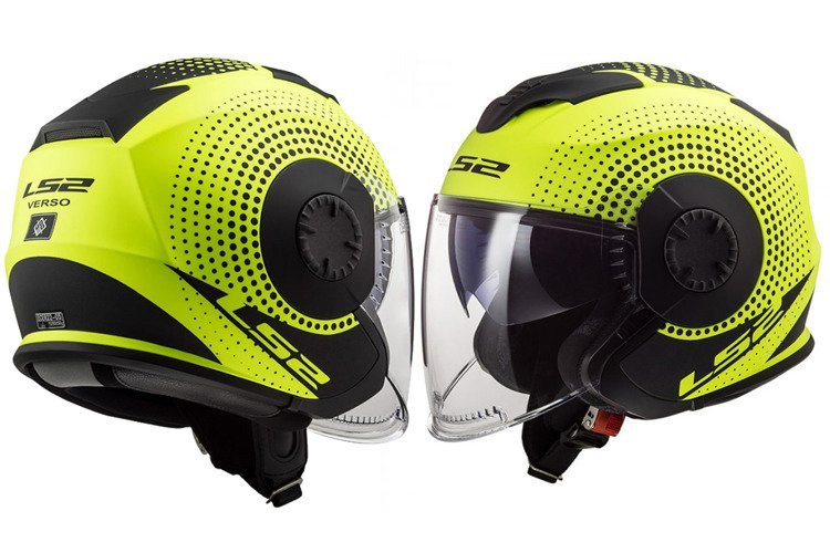 KASK LS2 OF570 VERSO SPIN MATT H-V YELLOW XL