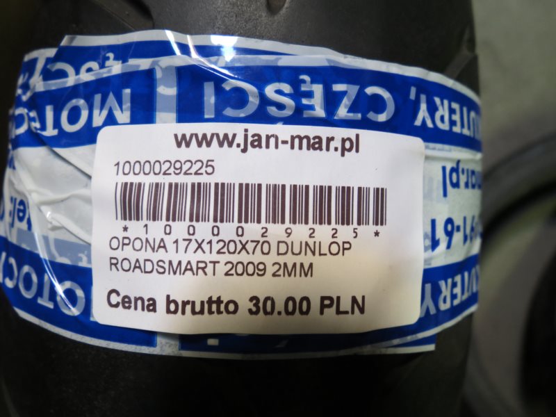 OPONA 17X120/70 DUNLOP ROADSMART 2009 2MM