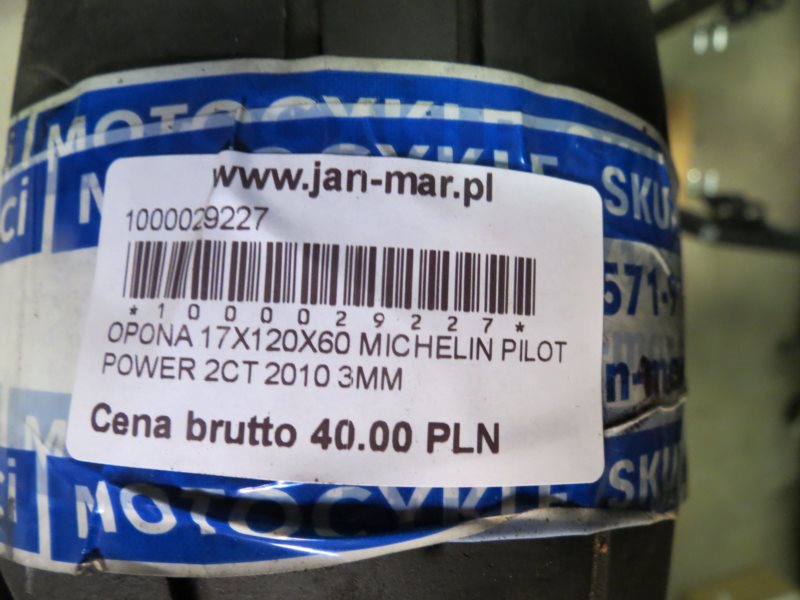 OPONA 17X120/60 MICHELIN PILOT POWER 2CT 2010 3MM
