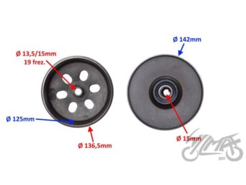 SPRZEGLO TYL 125 150 GY6 4T STD01015