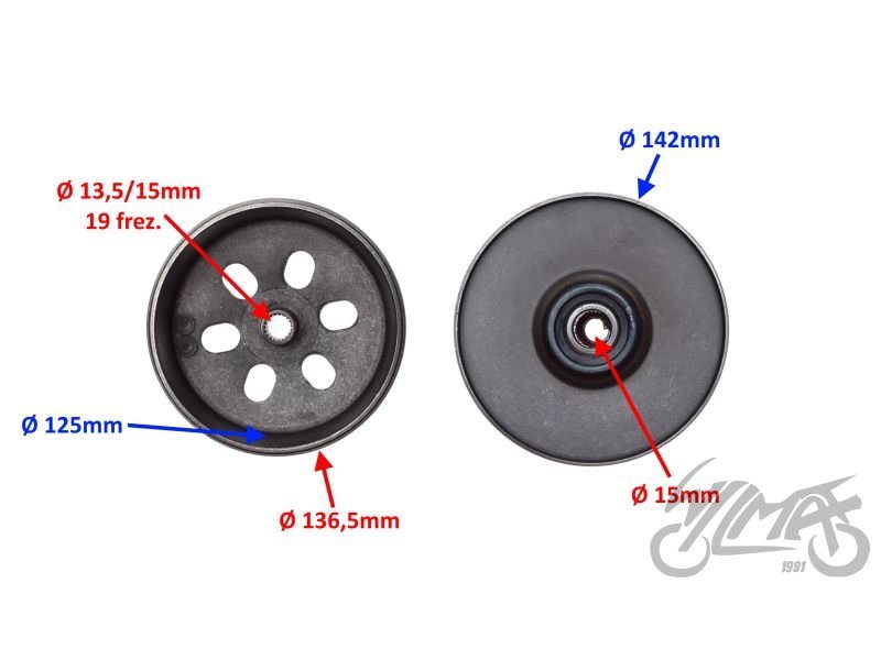 SPRZEGLO TYL 125 150 GY6 4T STD01015