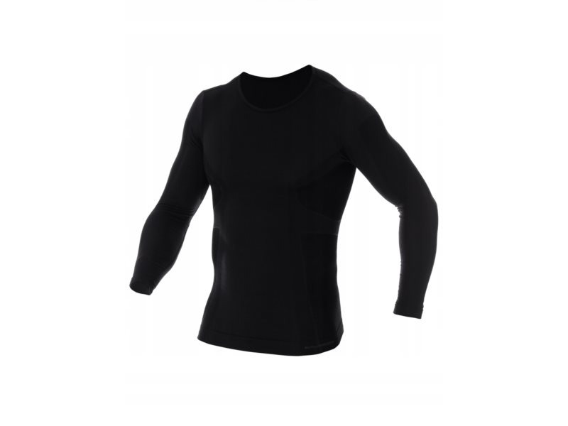 KOSZULKA BRUBECK MESKA COMFORT WOOL CZARNA L DLUGI