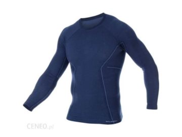 KOSZULKA BRUBECK MESKA ACTIVE WOOL GRANAT XL DLUGI