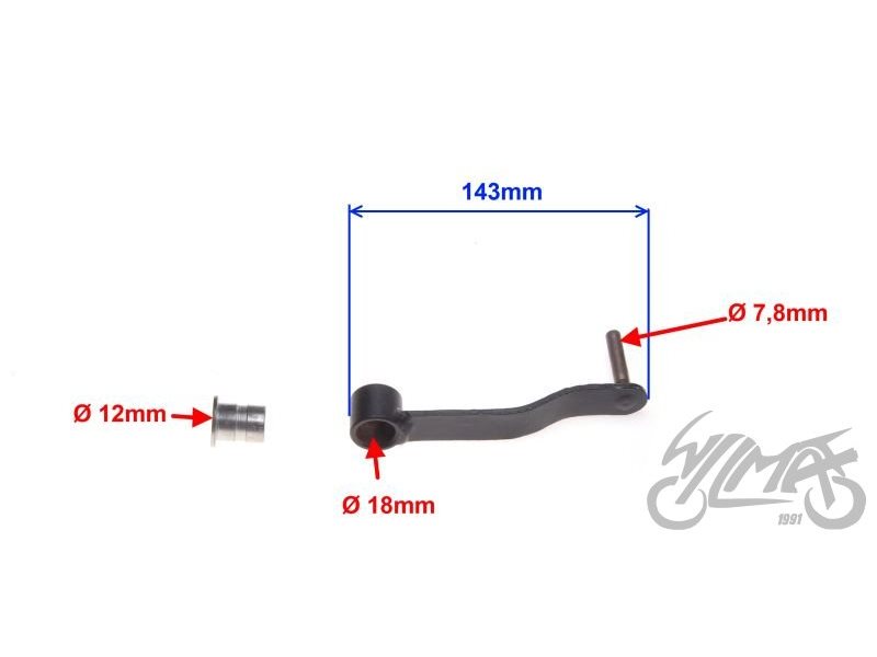 DZWIGNIA NAPINACZA LANCUCHA A TULEJA ATV 250 ZQB70