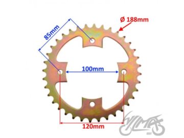 ZEBATKA TYL ATV BASHAN 250 BS7001 Z36 520