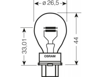 ZAROWKA P27/7W 12V 27/7W W2.5X16Q OSRAM POLARIS