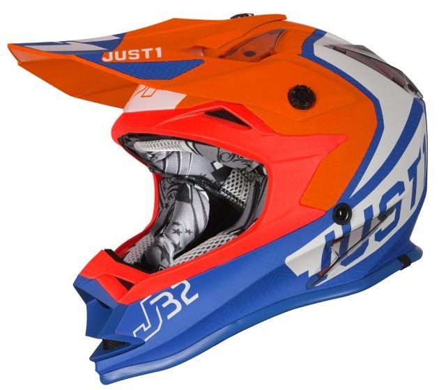 KASK JUST1 J32 JUNIOR VERTIGO BLUE-FLUO ORANGE L